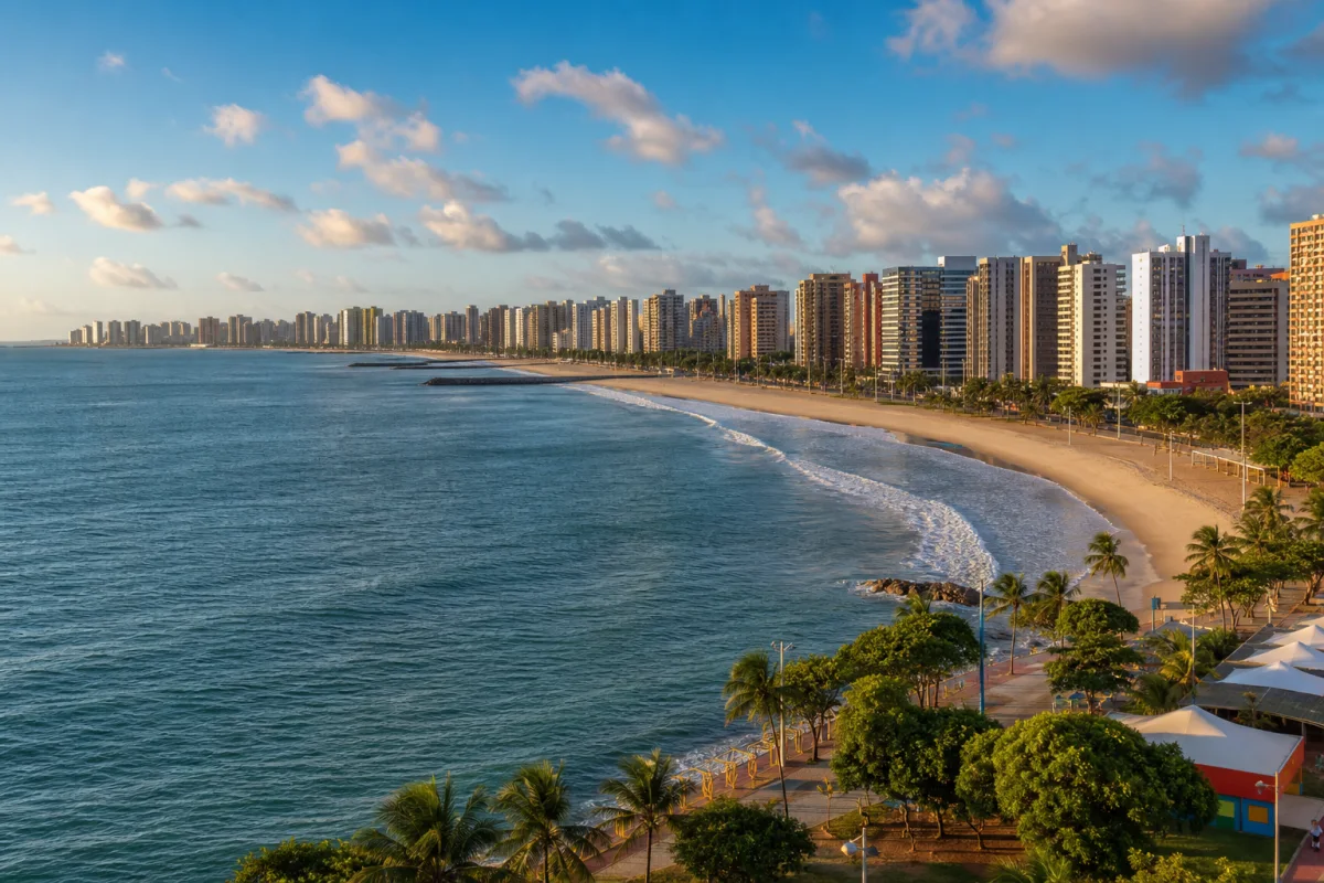 Orla e skyline de Fortaleza