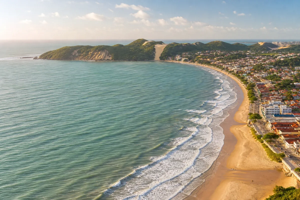 Vista aérea do litoral de Natal
